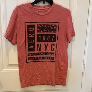 Aeropostale Coral Graphic Tee